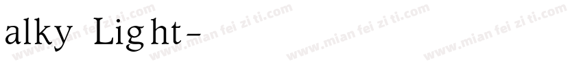 alky Light字体转换